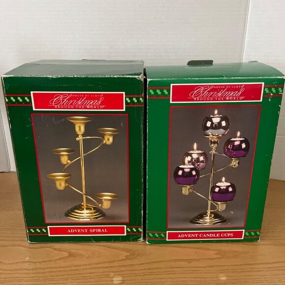 House Of Lloyd Spiral Advent Candle Holder Cups Christmas Around the World 1994 - Picture 5 of 10